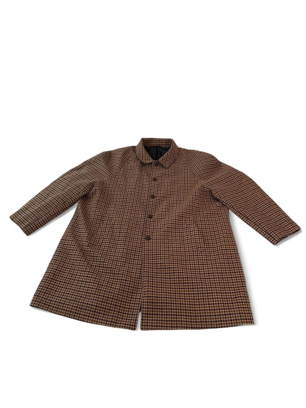 Men 3XL Ralph Lauren size 64 Brown and beige houndstooth trench coat